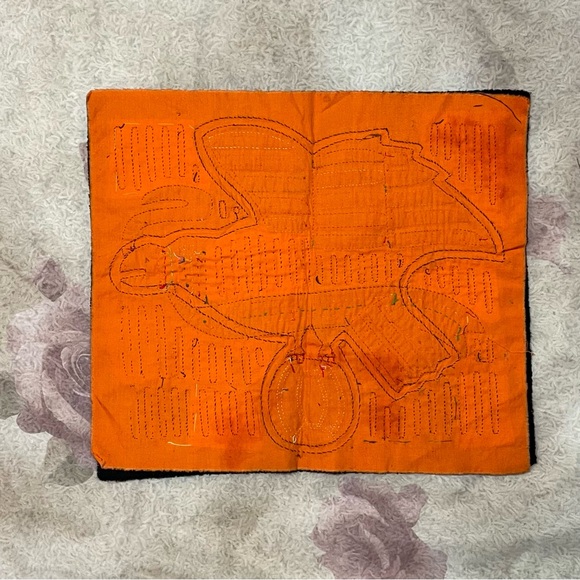 Vintage Kuna Mola Panama Columbia Unframed Traditional Textile Art BIRD - Picture 3 of 10